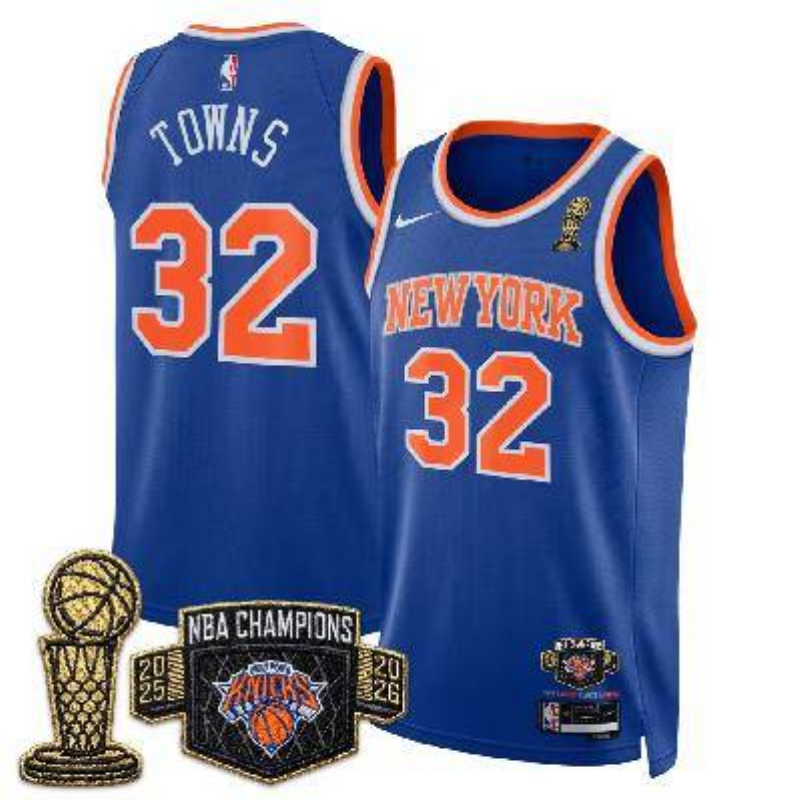 Men New York Knicks #32 Towns blue 2026 Nike NBA jersey 0627001